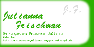 julianna frischman business card